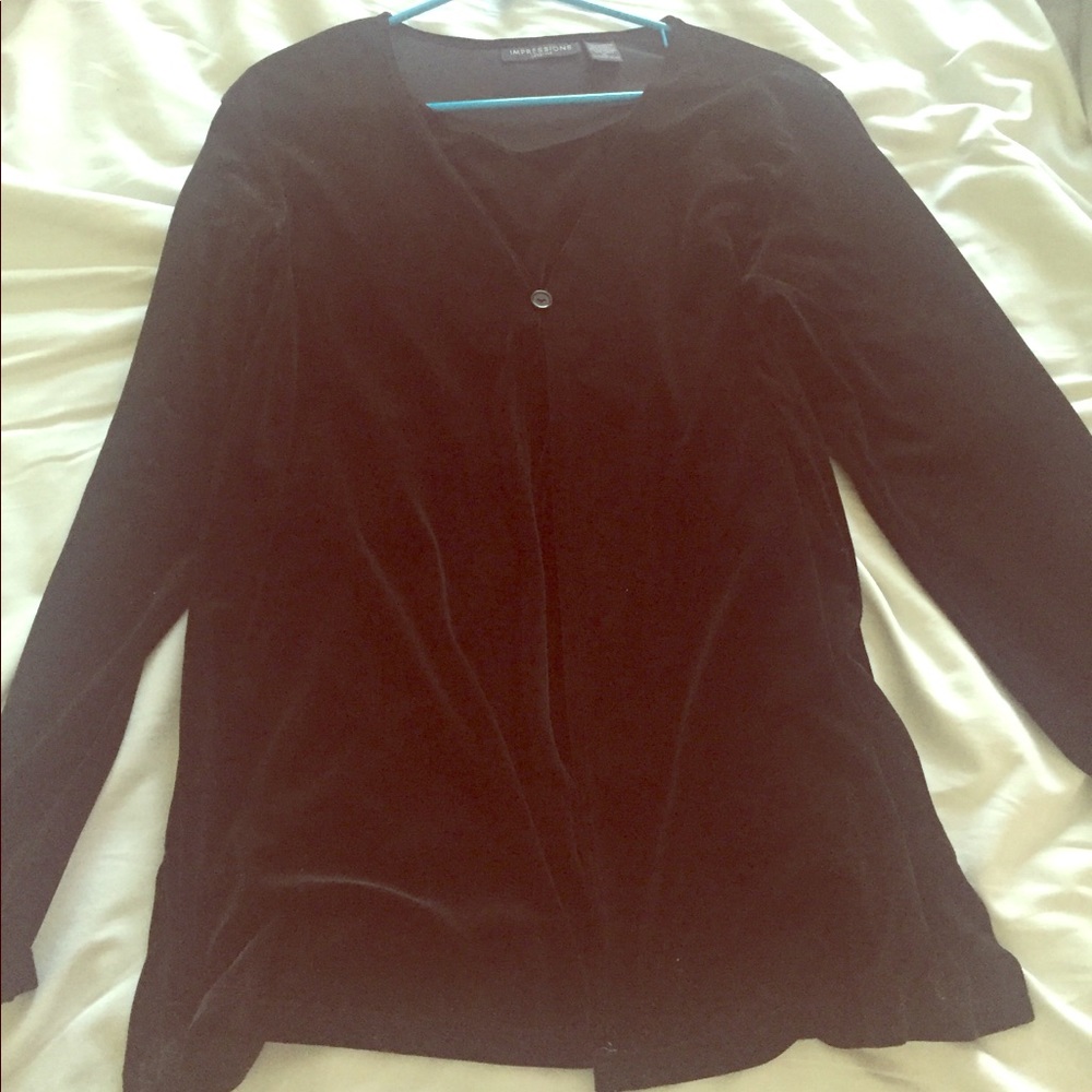 Black velvet top